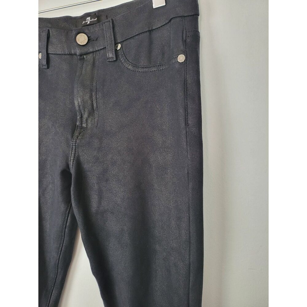 7 For All Mankind Jeans 27 Womens Black Mid Rise Classic Skinny - Picture 3 of 9